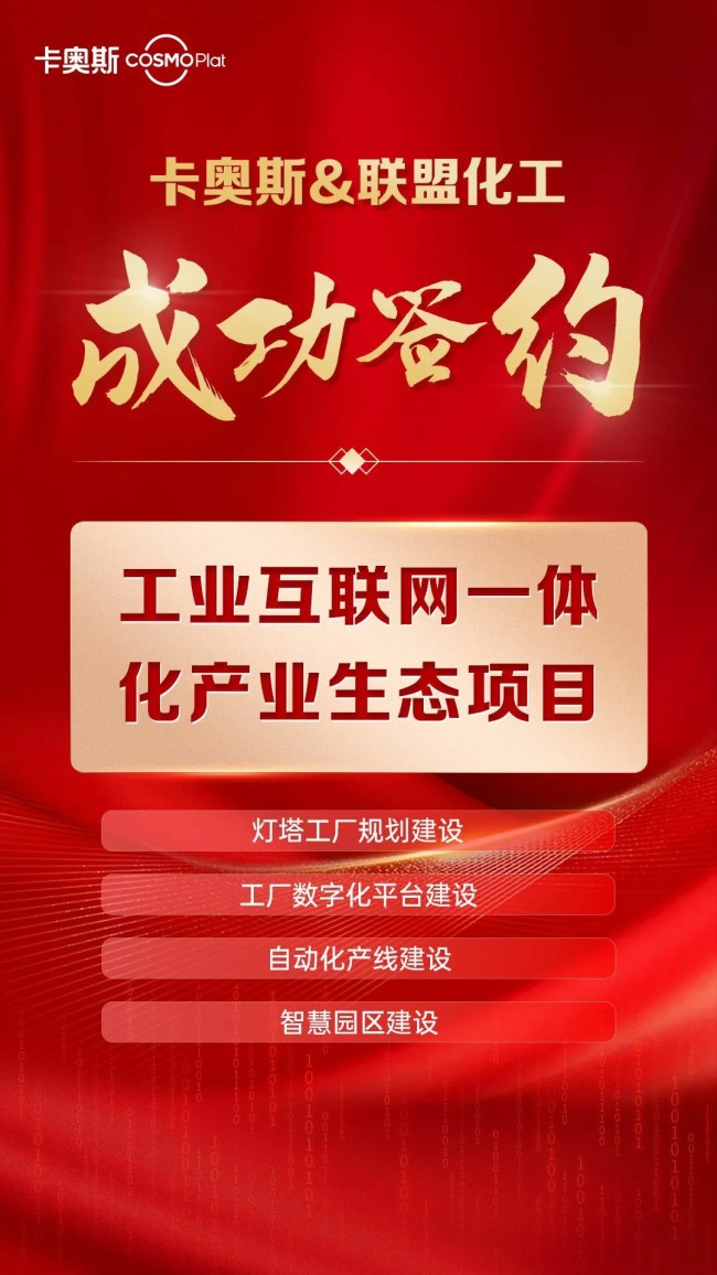 智造未來工廠 山東聯盟化工集團攜手卡奧斯探索工業互聯網新路徑